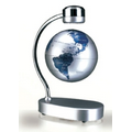 Magnetic Suspension Terrestrial Globe with Small Base - 5 1/2" Silver Globe